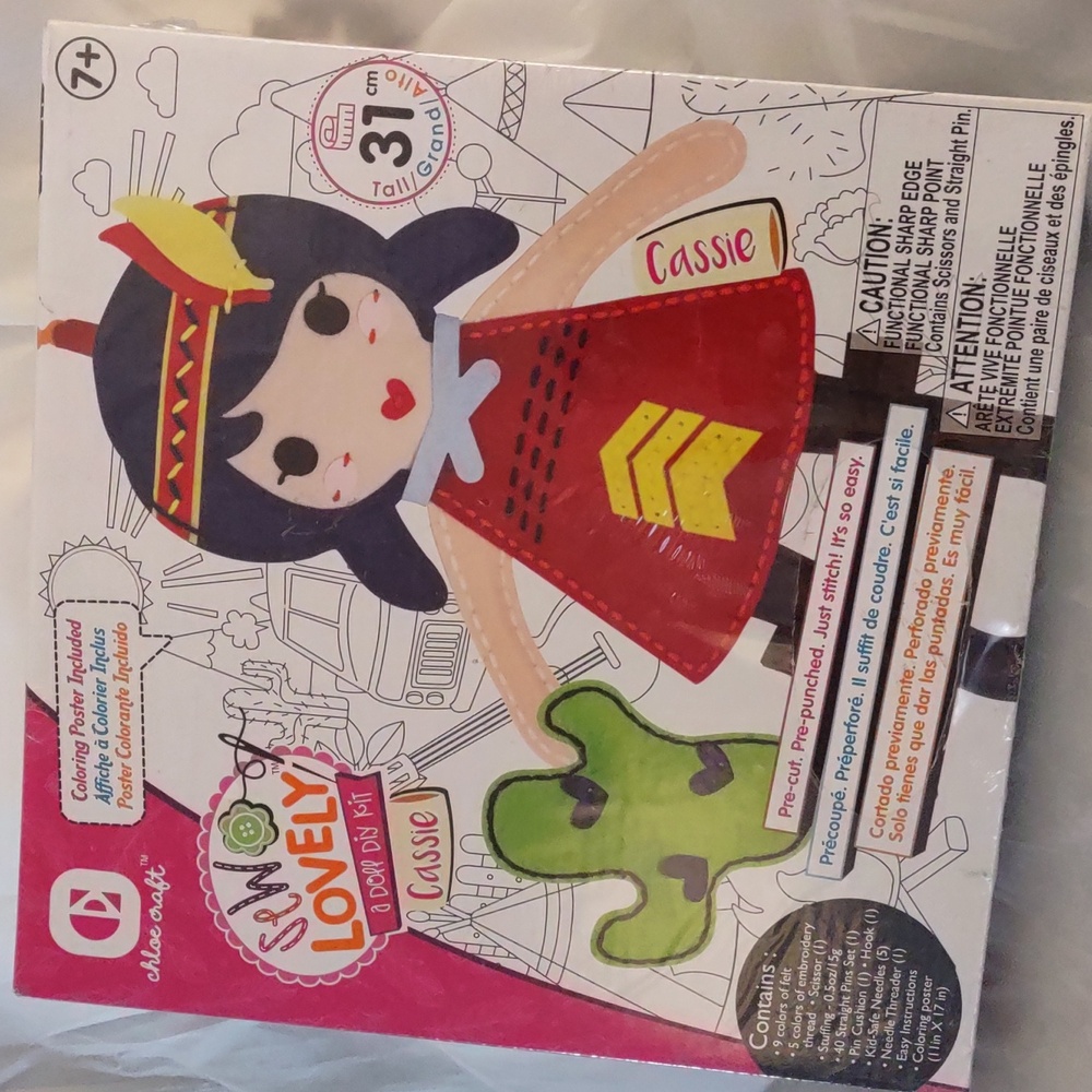 Lovely Doll DIY Craft Kit Red And Yellow Make Your Own Doll